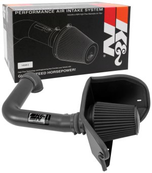 Ford Lobo Performance Air Intake - K&N Engineering - Blackhawk - Black - `04-`07